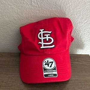 ‘47 Franchise St Louis Cardinals MLB Baseball Large Fitted Hat, Red